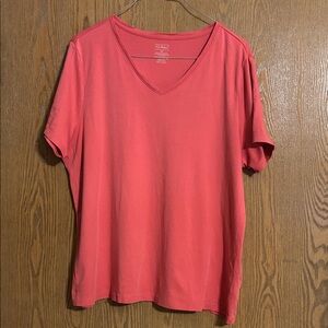 L.L. Bean Women's Short Sleeve Coral Tee Size 2X